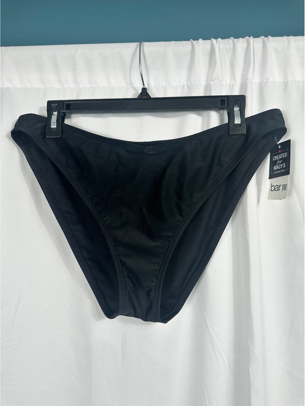 Bar III Black Resort Solids Bikini Bottom XL